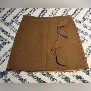J. Crew camel colored wool skirt